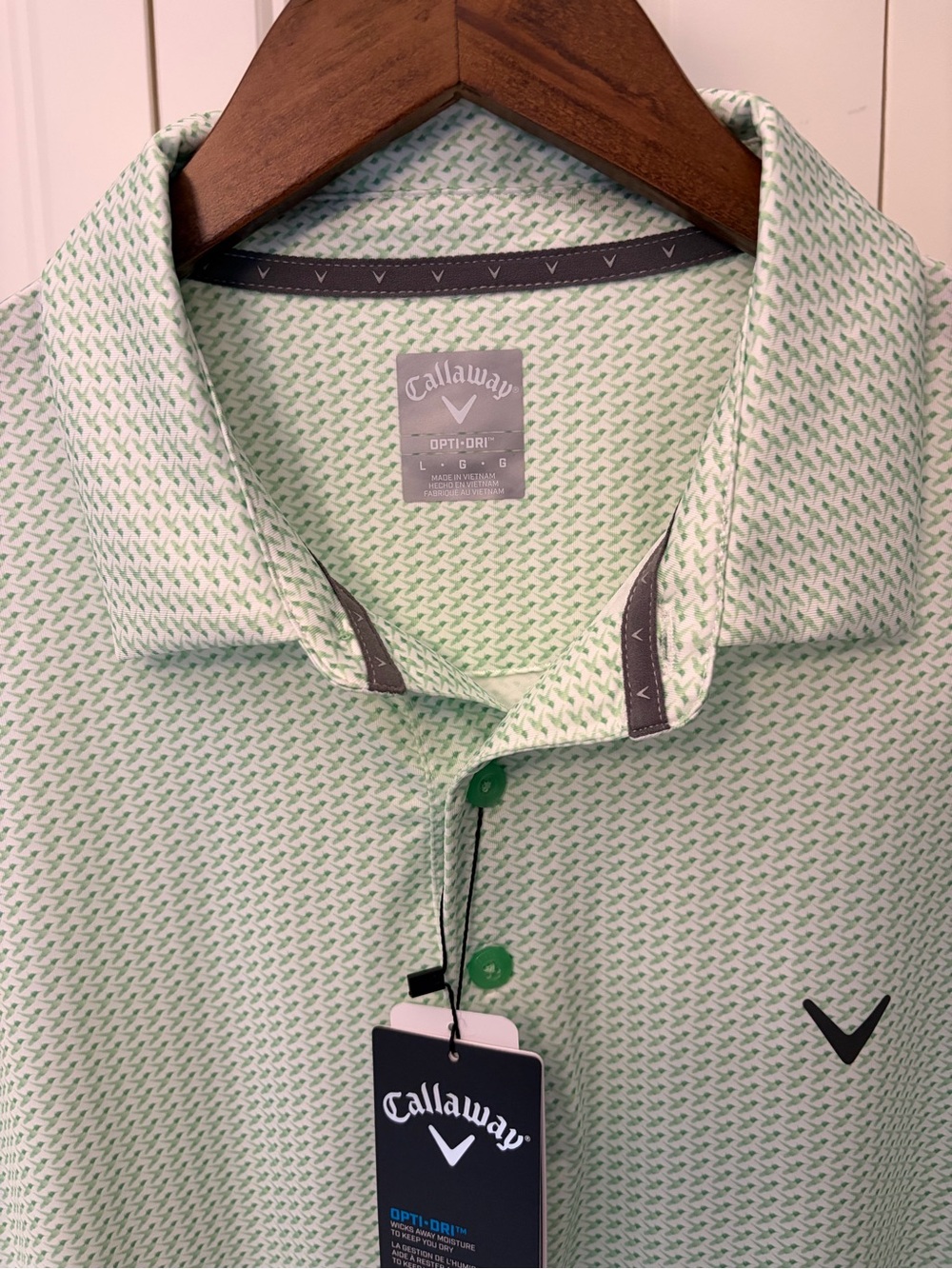 Callaway Light Mint Green Performance Polo Shirt - Picture 5 of 7